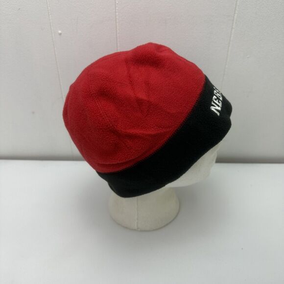 Columbia Beanie Hat Winter Cap Red Black Nebraska Canada Reversible Outdoors - Picture 7 of 16